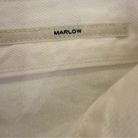 Citizens of Humanity Marlow High Rise White Denim Cutoff Shorts Size 24 NWOT - Picture 6 of 14